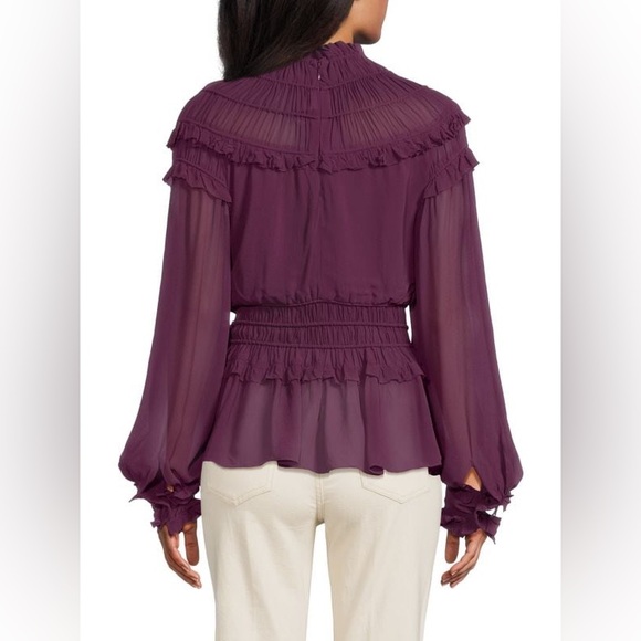 NWT Farm Rio Peplum Ruffle Top - Picture 2 of 7